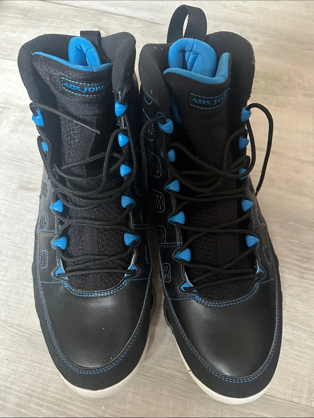 Jordan Black and Blue High-Top Boots